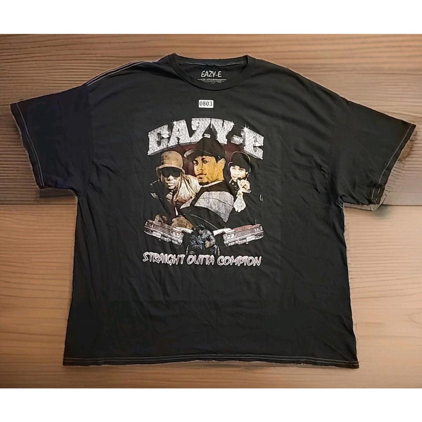 EazyE Straight Outta Compton Short Sleeve Tee Black Size 3xl